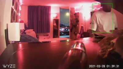 This guy thought I was in cahoots with a friend of mine, where dudes money came up missing. Whatever the problem was, he felt the conversation called for holding me(unrelated party)at gunpoint after kicking in my door