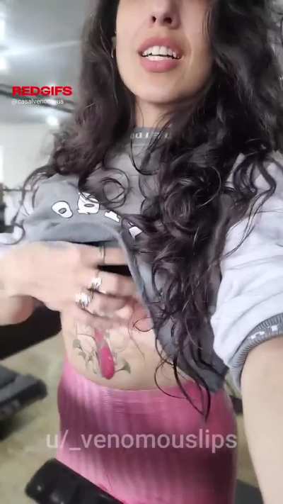 Flashing at the gym [GIF]