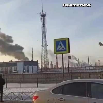 Another drone strike on a fuel storage tank at the Ryazan Oil Refining Company 