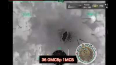 RU POV: UA infantry trying to escape from Vuhledar at night is targeted by drone drops