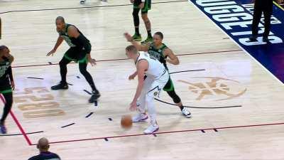 [Highlight] of Jokic carving up the Celtics defense as he has 28 points on 12 field goals
