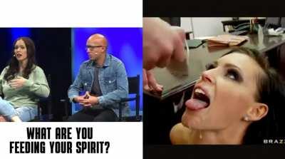 Jenna Presley advising about how to reduce the urge to feed on cum