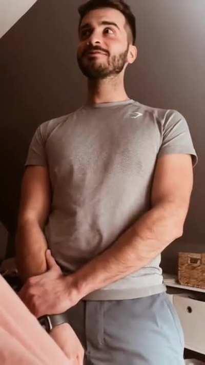 Italian man trying to talk without using his hands