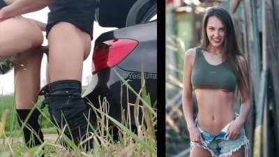 Julia Gadziomska on a sunday trip