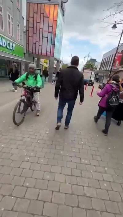 Horrible Racist Abusive man harasses a group of women minding they're own business for no reason in public, UK Romford.