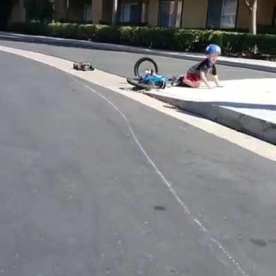 Dad Hits Kid On Bike With Remote Control Car