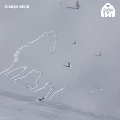 Simon Beck is a British snow artist known for his landscape drawings created from snow & sand.