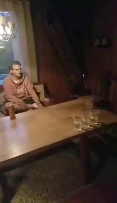 Winning beer pong after double overtime.