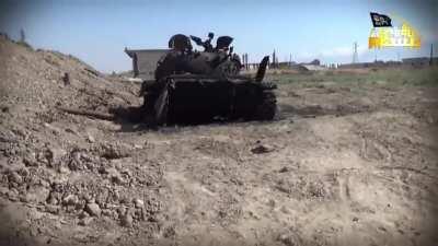 Syrian T-55 and BMP destroyed by TIP forces near Tal Wassit - 2015