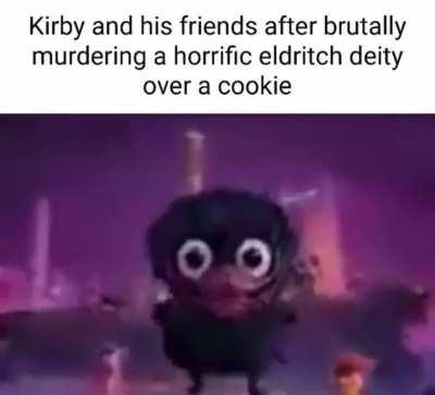 Friendly reminder that Kirby has committed literal genocide in pursuit of a fucking slice of cake.