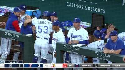 [Highlight] [Highlight] Adolis Garcia scores on Marwin Gonzalez's FARTSLAM.