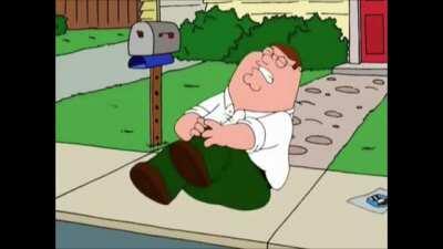 Peter Griffin Hurts His Knee in Oblivion