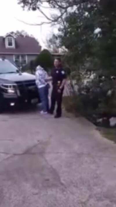 Man records his brother getting arrested after being pulled over in his driveway. He ends up joining his brother in cuffs later.