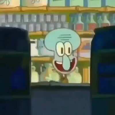 Squidward got the mystery square