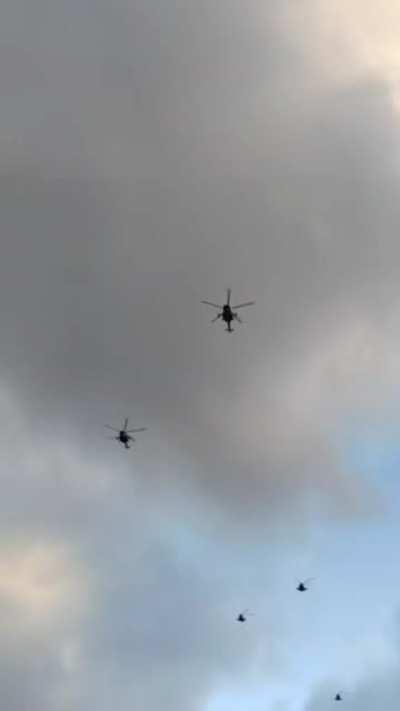I put the Republic March theme over Russian helicopters heading to Ukraine's border