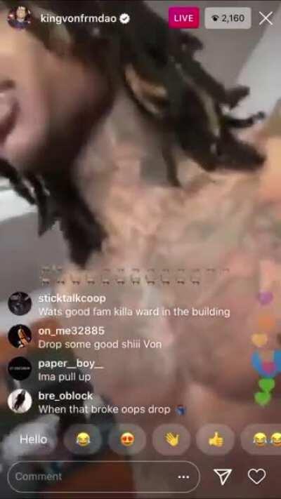 King Von Says Wooski Has No Bodies On Live
