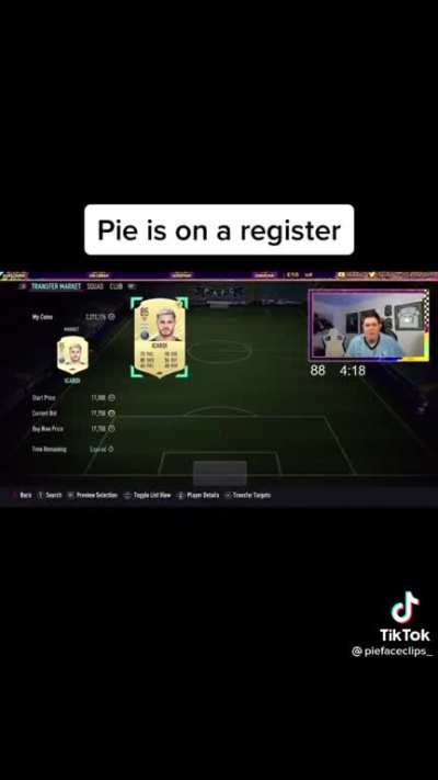 Pie is on the register