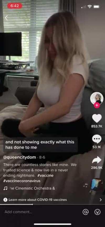 Anti-Vaxxer faking being handicapped.