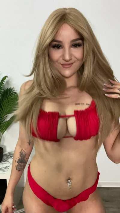 Red Bikini and blonde girl