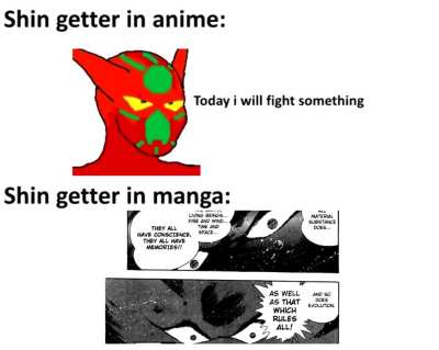 Shin getter in the manga kinda sus😂
