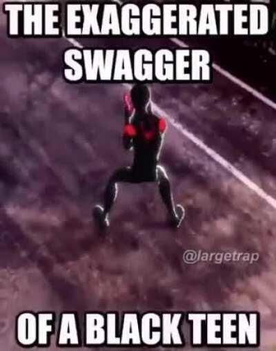 look at that exaggerated swagger 😎 (original video by @largetrap)