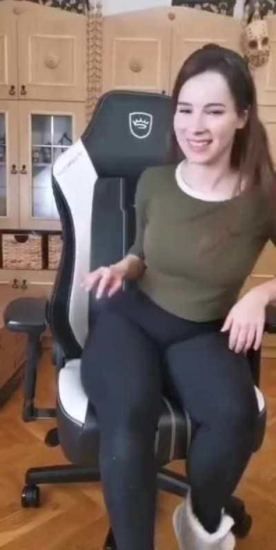 How she looks on the finished chair