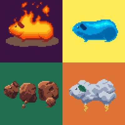 Elemental guinea pigs! Which is your favorite?