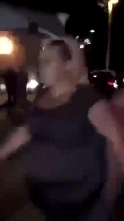 guy decks chick, gets rolled on quick