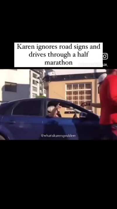 EB ignores marathon road blocks, drives right through