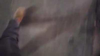 Streamer Andrew Young gets hit in Portland, OR.