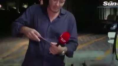 Qatari security threatens to destory camera during live TV report at the World Cup