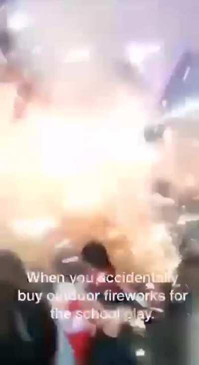 Ending the school play with a bang