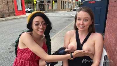 my friend wouldn’t stop playing with my boobs lol