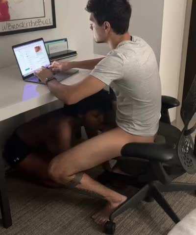 Keeping herself occupied while I answer my messages