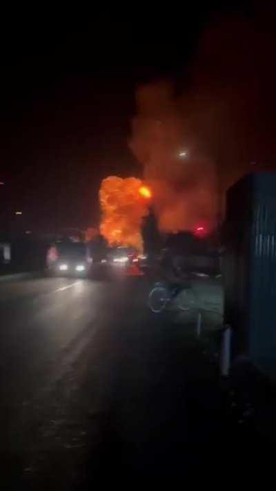 An ammunition depot exploded near Mariupol between Novoazovsk and Sedovo. People are happy. (Better video quality.)