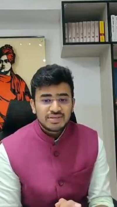 BJP youth president and MP tejaswi Surya speaking fluent Sanskrit. Encouraging young Indian to speak Sanskrit