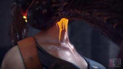 Claire Redfield vs Demogorgon [Resident Evil] (shirami)