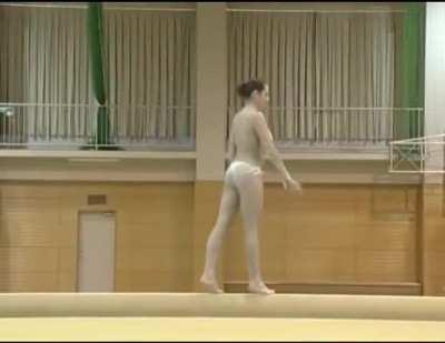 Topless Gymnastics Routine