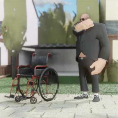 soldier's new electric wheel chair