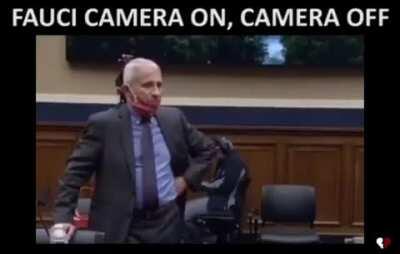 Trust the Science! — Fauci shows COVID has no risk of spreading as long as the Cameras stop Filming (or so he thought - Oops!) WAKE THE FUCK UP AMERICA!!!!
