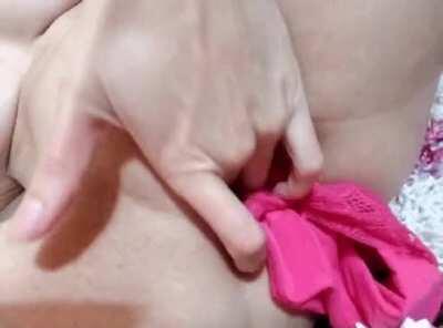 I made a mess in my panties :( Soooo I'll stuff them inside of meeee!!!!!