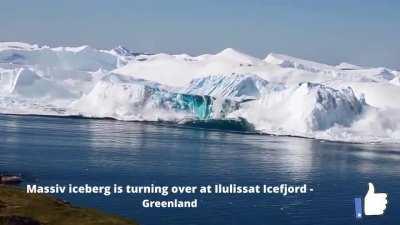 Айсберг в Гренландии: подъём, переворот