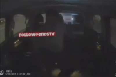 Don't argue with your taxi driver when he's doing it for a set price and it makes no difference to cost which route they drive. 