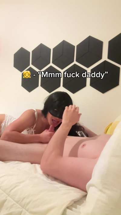 Just a pretty Asian girl sucking a big white frat cock 💋