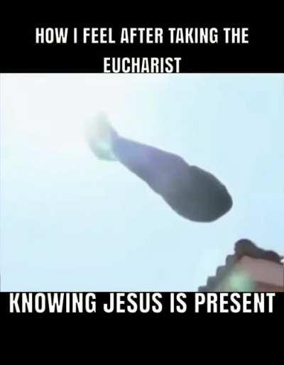 An amazing feeling Makes me sad I took the Eucharist with my hands my whole life