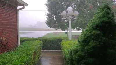 Some heavy rain with light hail in central Indiana today ❤