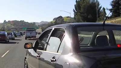 Look at her expression, she's acting like she's innocent