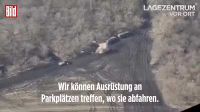 The German HF-1 drone hit the equipment of the Russian soldiers. The time and location were not disclosed.