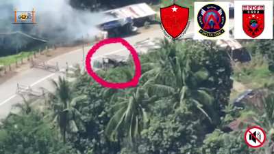 Footage that was recently released of the PDF 3502 and Oktwin PDO Drone Bombing the Myo Soe Bridge (Bago Region) back on October 7