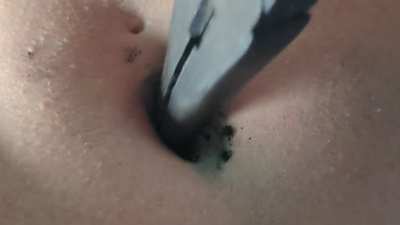 Her belly button will never be the same